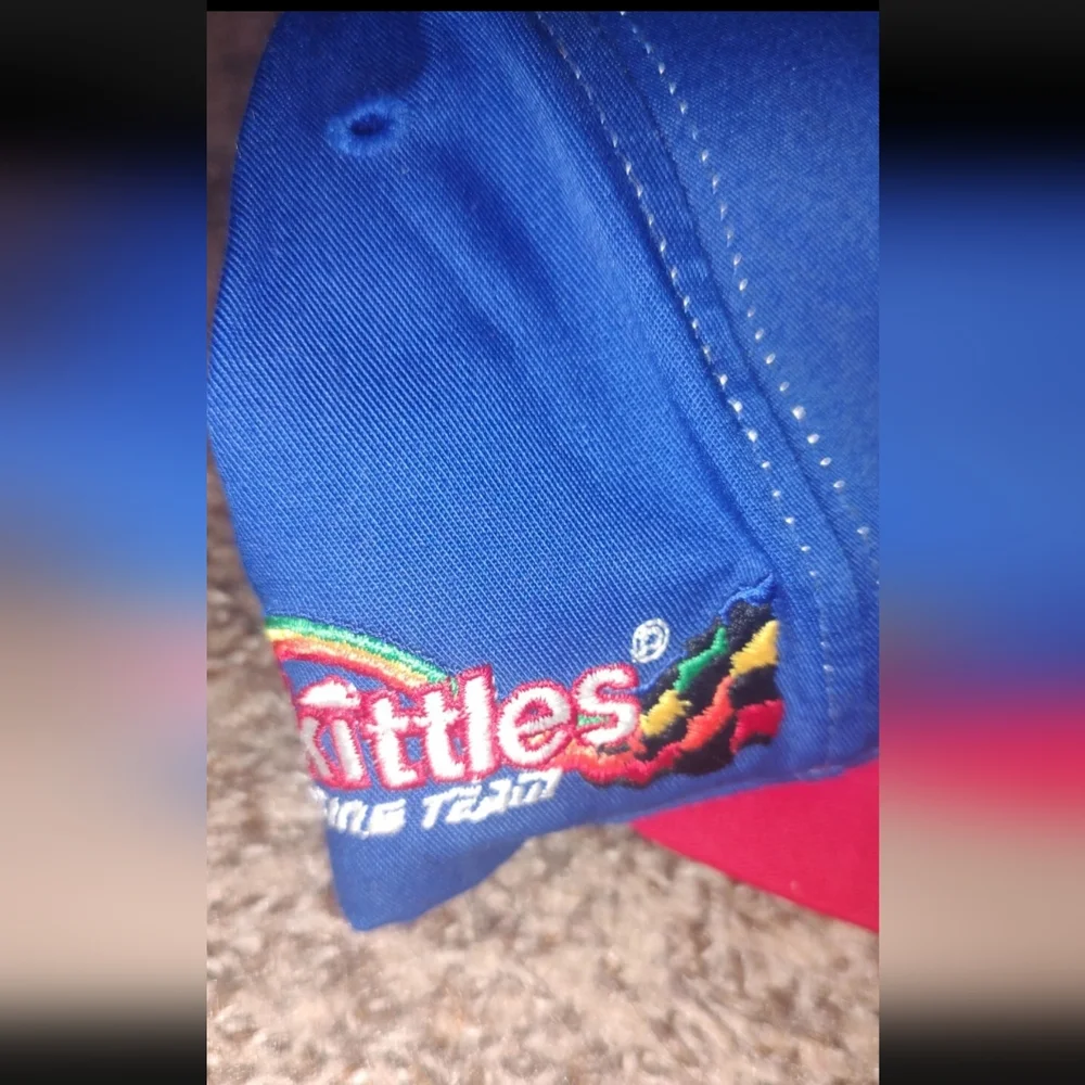 Vintage 90's NASCAR Ernie Irvan #36 Skittles Snapback Paint Brush Hat Cap - Picture 6 of 11